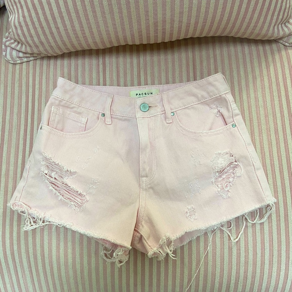 Pacsun high rise pastel pink shorts